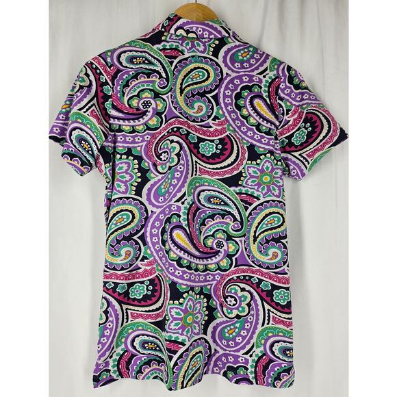PETER MILLAR WOMEN'S PAISLEY ELEMENT WICKING PERFORMANCE POLO – SIZE SMALL - Picture 3 of 11